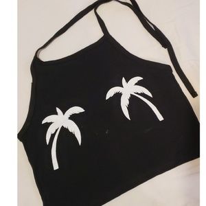Palm trees crop top